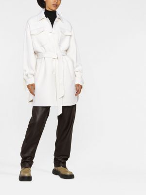 Woll trenchcoat P.a.r.o.s.h. weiß