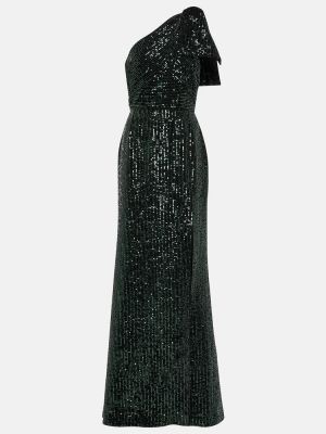 Jedwabna sukienka długa Elie Saab czarna