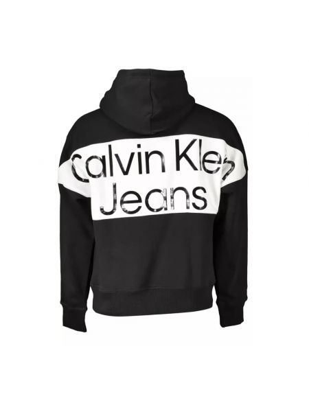Bluza z kapturem oversize Calvin Klein czarna