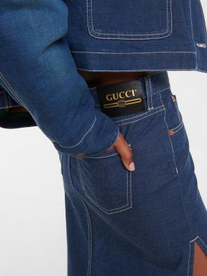 Džínsová sukňa Gucci modrá