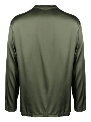 Chemise en soie avec manches longues Tom Ford vert