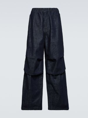 Drapované cargo kalhoty Jil Sander modré