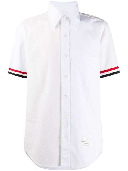 Camisa a rayas Thom Browne blanco