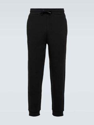 Pantaloni sport din bumbac Ami Paris negru
