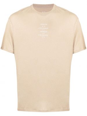 Trykt t-skjorte Armani Exchange brun