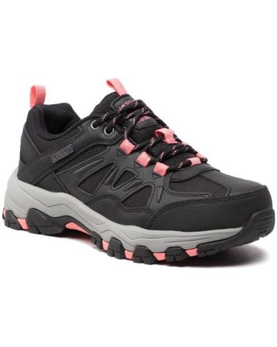 Pantofi din piele din piele ecologică Skechers - negru