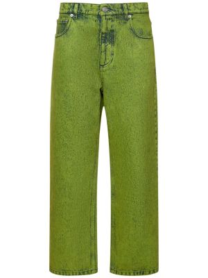 Jeansy bawełniane Marni zielone