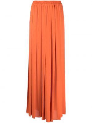 Dlouho plisovaný zvonové kalhoty z polyesteru Gianluca Capannolo - oranžová