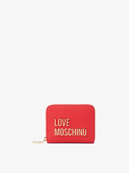 Кошелек на молнии Love Moschino красный
