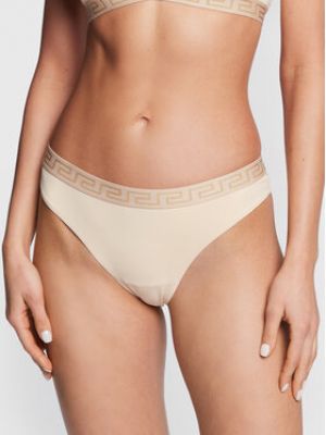 Versace Stringové nohavičky 1006391 Béžová