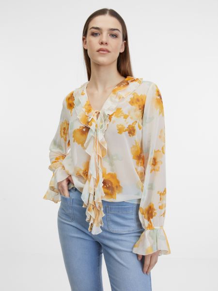 Bluză cu model floral Orsay alb