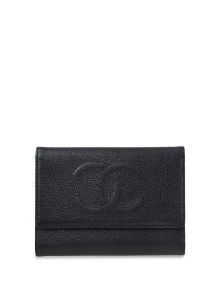 Iš natūralios odos piniginė Chanel Pre-owned juoda
