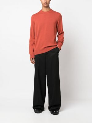 Vlněný svetr s výšivkou Emporio Armani oranžový