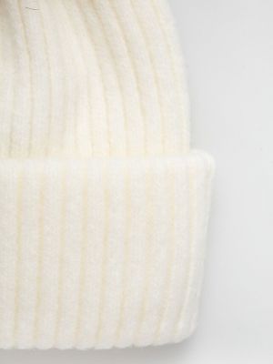 Dzianinowa czapka Abercrombie & Fitch biała