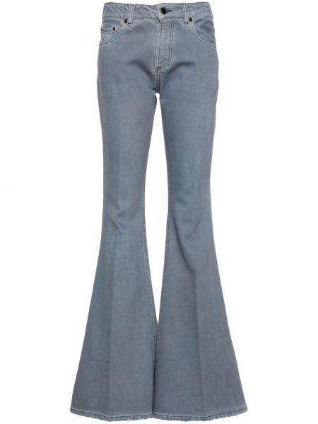 Zvonové džíny s oděrkami Haikure modré