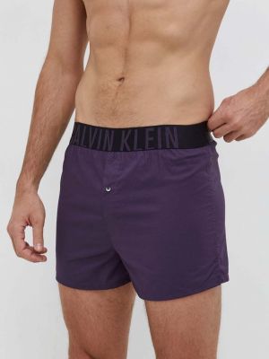 Bombažne boksarice Calvin Klein Underwear vijolična