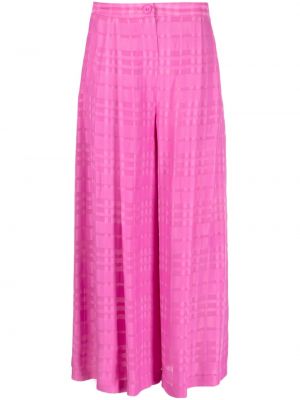 Pantaloni a quadri Emporio Armani rosa