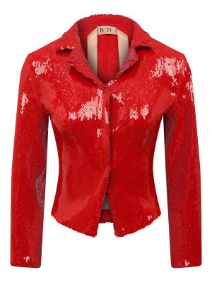 Пиджак с пайетками N21 красный