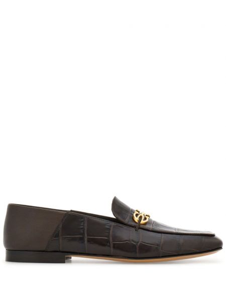 Læder loafers Ferragamo brun