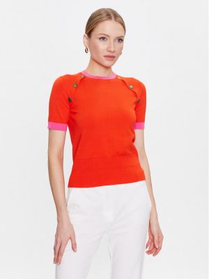 Slim fit pulóver Marella narancsszínű
