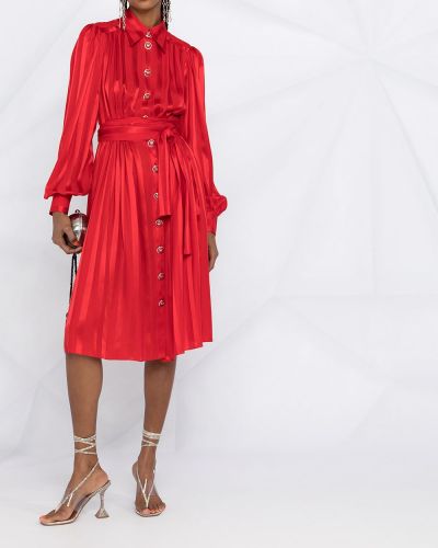 Vestido a rayas Dolce & Gabbana rojo