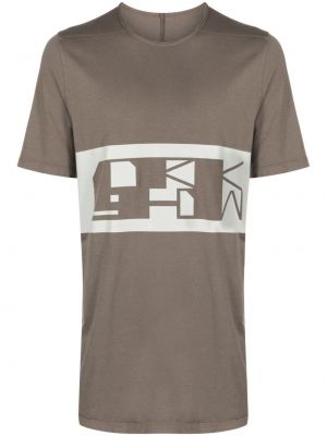 Kokvilnas t-krekls Rick Owens Drkshdw pelēks