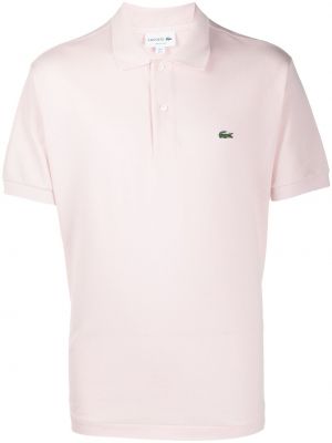 Polo majica s vezom Lacoste ružičasta