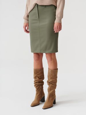 Slim fit priliehavá puzdrová sukňa Tatuum khaki