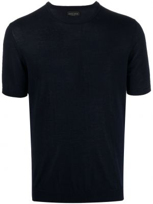 Camiseta de punto Roberto Collina azul