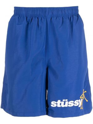 Trykt shorts Stüssy blå