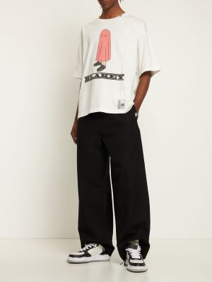 Bavlnené tričko s potlačou Mihara Yasuhiro čierna