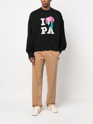 Sweatshirt mit rundhalsausschnitt mit rundem ausschnitt Palm Angels schwarz