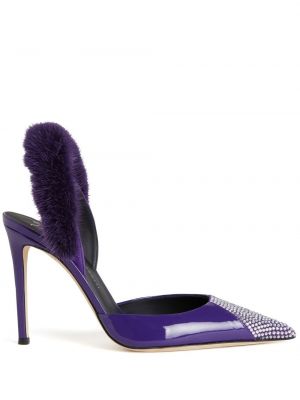 Escarpins à imprimé en cristal Giuseppe Zanotti violet