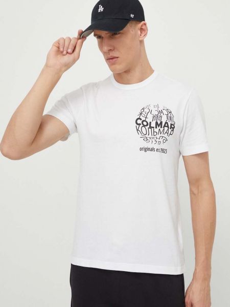 Koszulka bawełniana z nadrukiem Colmar biała