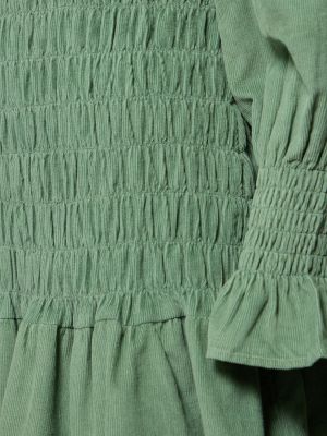 Manšestrové mini šaty Maria De La Orden zelené