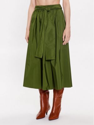 Plisovaná priliehavá midi sukňa Weekend Max Mara zelená