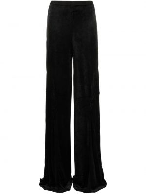 Βελούδινο παντελόνι σε φαρδιά γραμμή Rick Owens Lilies μαύρο