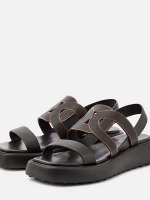 Kožené sandály Tod's černé