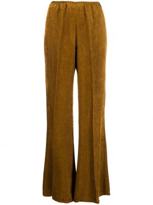 Pantalon en velours côtelé en velours plissé Forte Forte marron