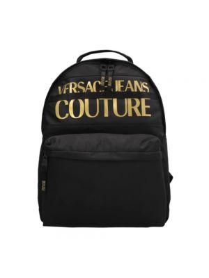 Plecak z nadrukiem Versace Jeans Couture czarny