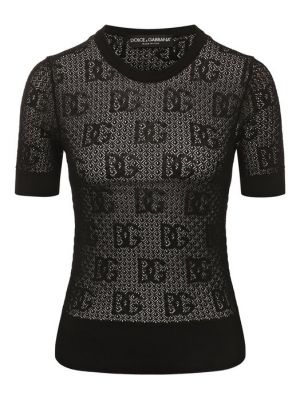 Пуловер из вискозы Dolce & Gabbana черный