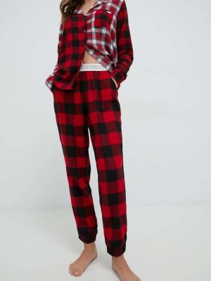 Hollister Co. pizsama nadrág női, piros