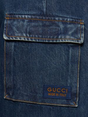 Spodnie cargo Gucci niebieskie