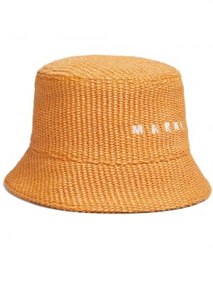 Mütze mit stickerei Marni orange