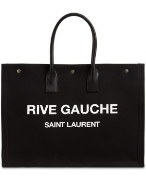 Bevásárlótáska nyomtatás Saint Laurent fekete