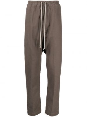 Bavlněné kalhoty Rick Owens hnědé