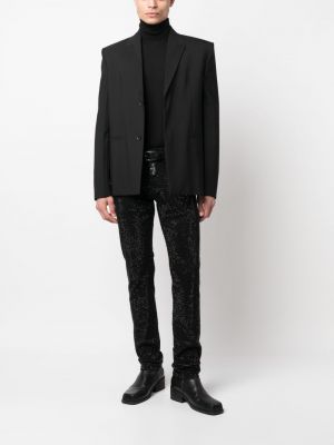 Straight jeans mit kristallen Philipp Plein schwarz