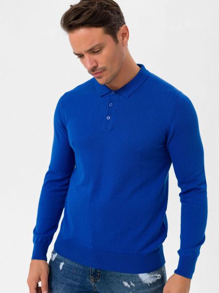 Пуловер Jimmy Sanders синьо
