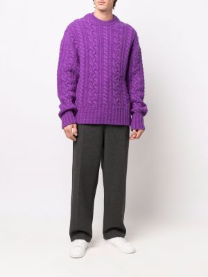 Pullover mit rundem ausschnitt Ami Paris lila