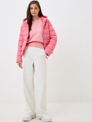 Утепленная демисезонная куртка Zarina розовая